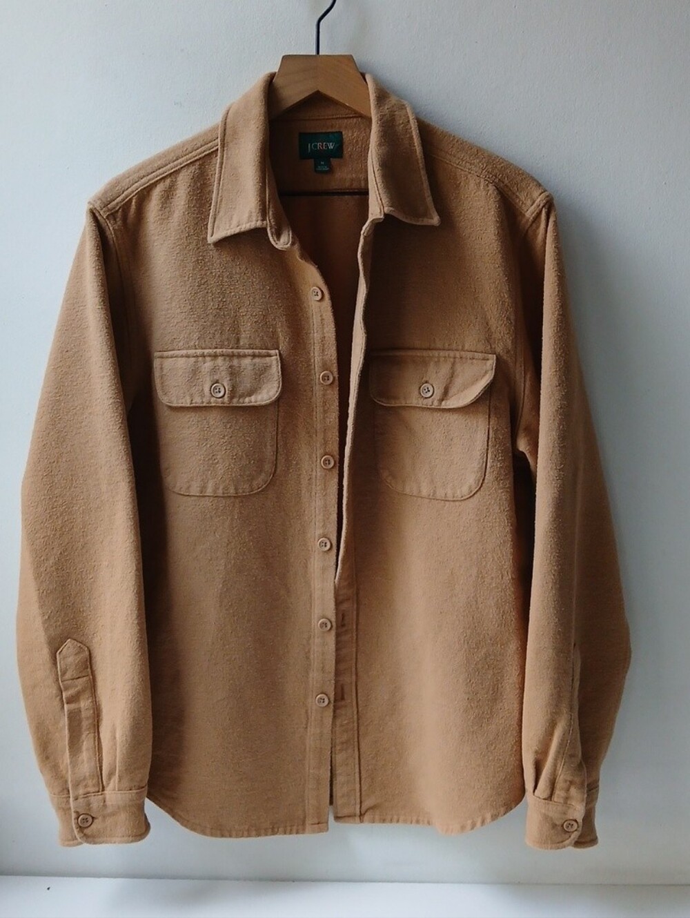 J. Crew Heavyweight Chamois Shirt Camel Men's Medium